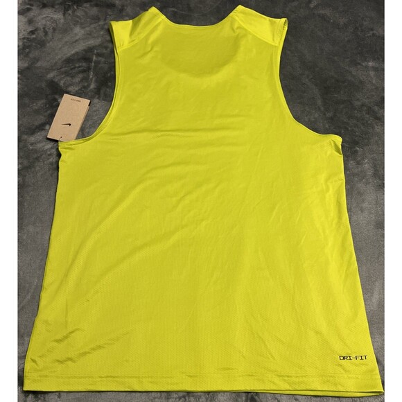 Medium Nike Dri-fit Miler Running Tank Vest Men's Green DV9813 308 - Picture 7 of 7